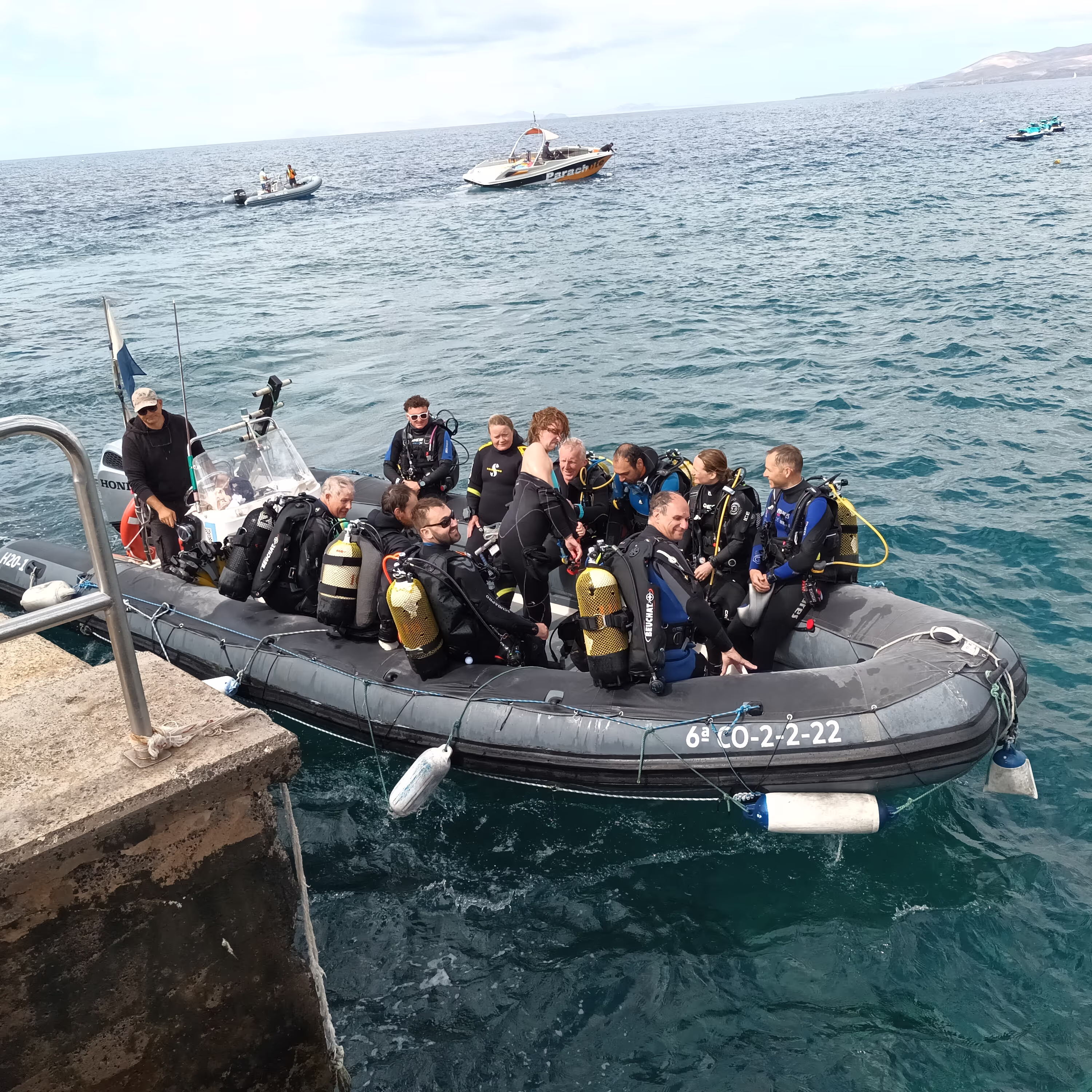 Photo de groupe en zodiac